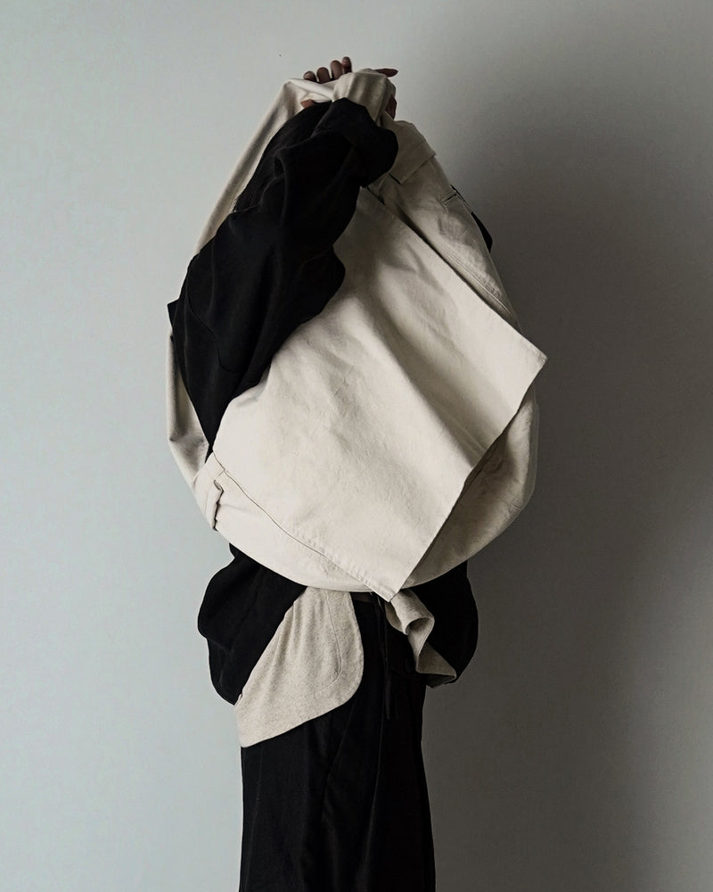 Cotton Canvas News Paper Bag <#ivory>