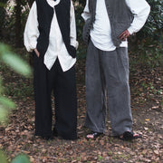Double Hem Coin Pocket 2Tuck Wide Slacks.
