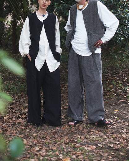 Double Hem Coin Pocket 2Tuck Wide Slacks.