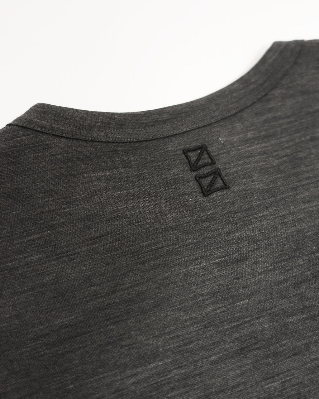 Super100s WOOL Plating Jersey S/S Logo TEE <#heather gray>