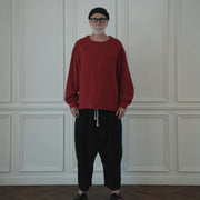 Crew Neck LS Tuck Rib Pullover.