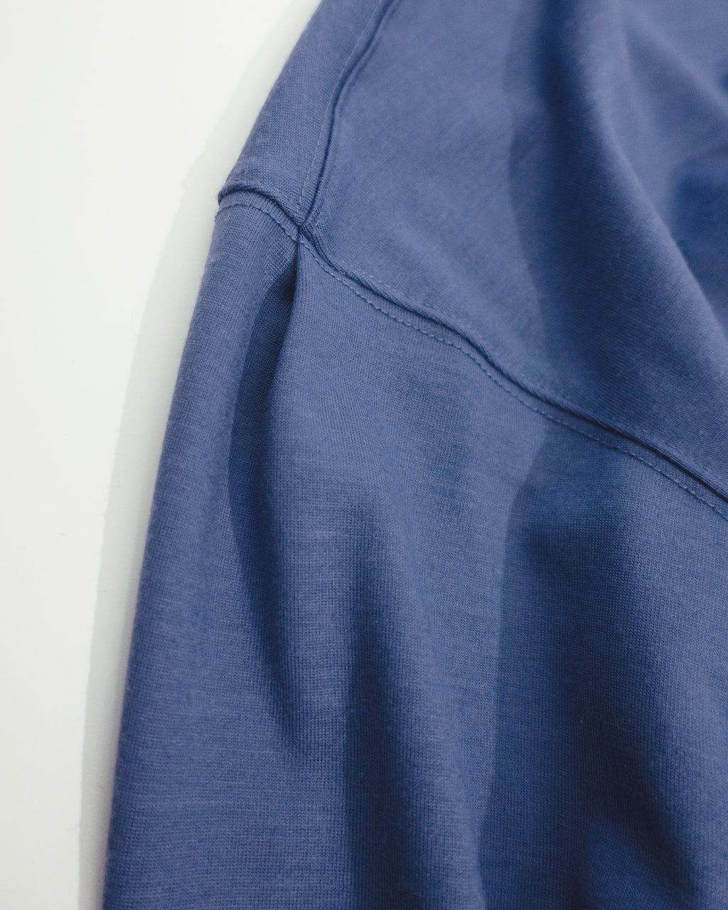 Super100s WOOL Plating Turtleneck L/S Logo TEE <#royal blue>