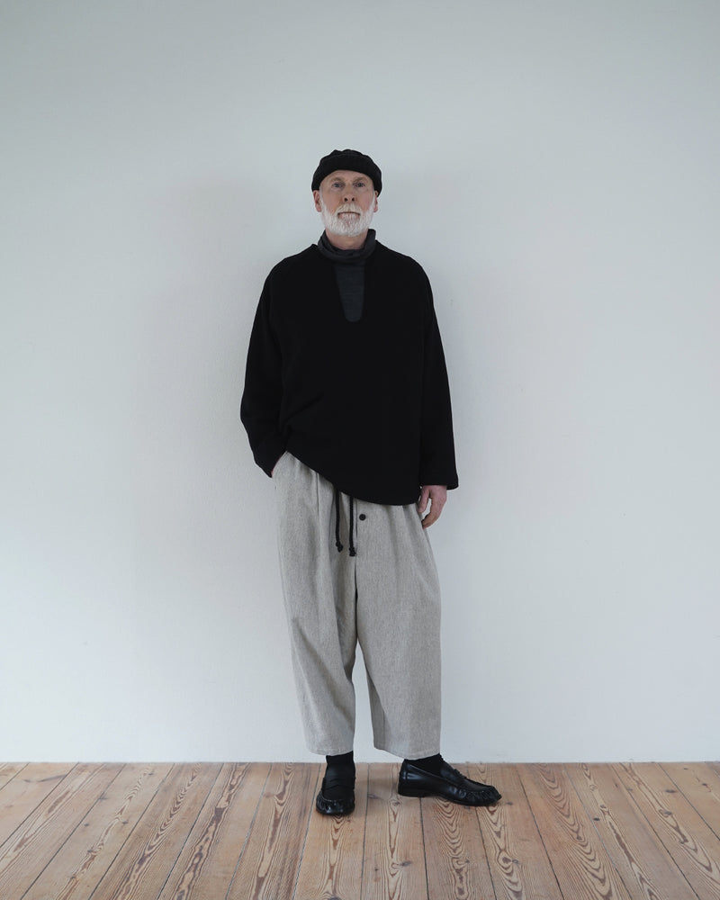 Heavy Azuma Raglan Sleeve Skipper Sweat <#black>