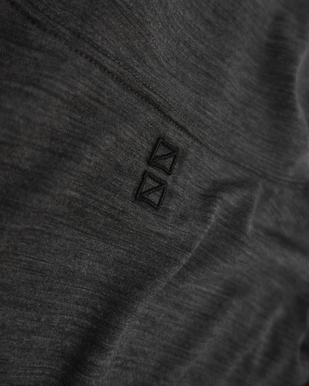 Super100s WOOL Plating Turtleneck L/S Logo TEE <#heather gray>