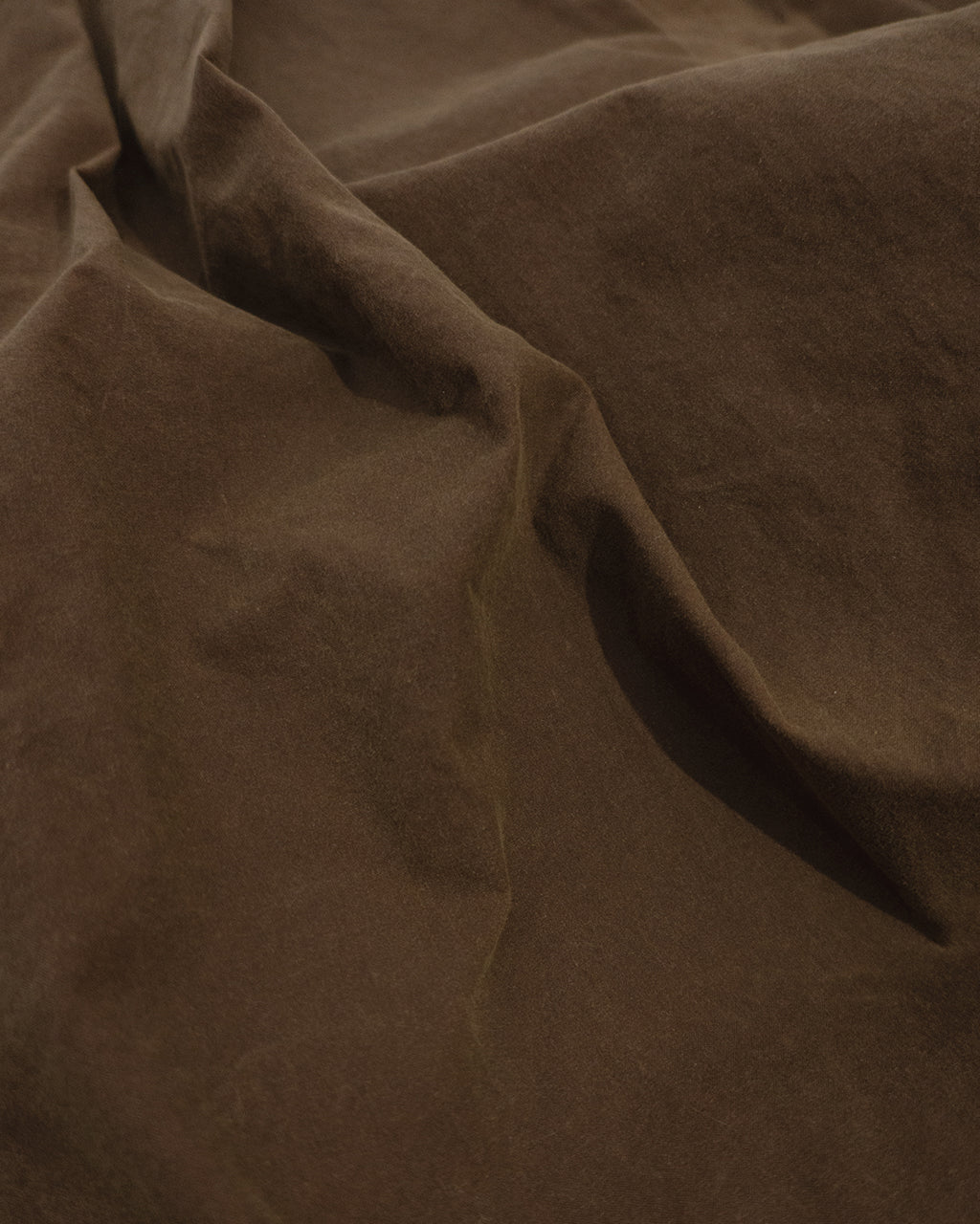Oiled Wax Washed Moleskin Wide Baggy Pants <#camel>
