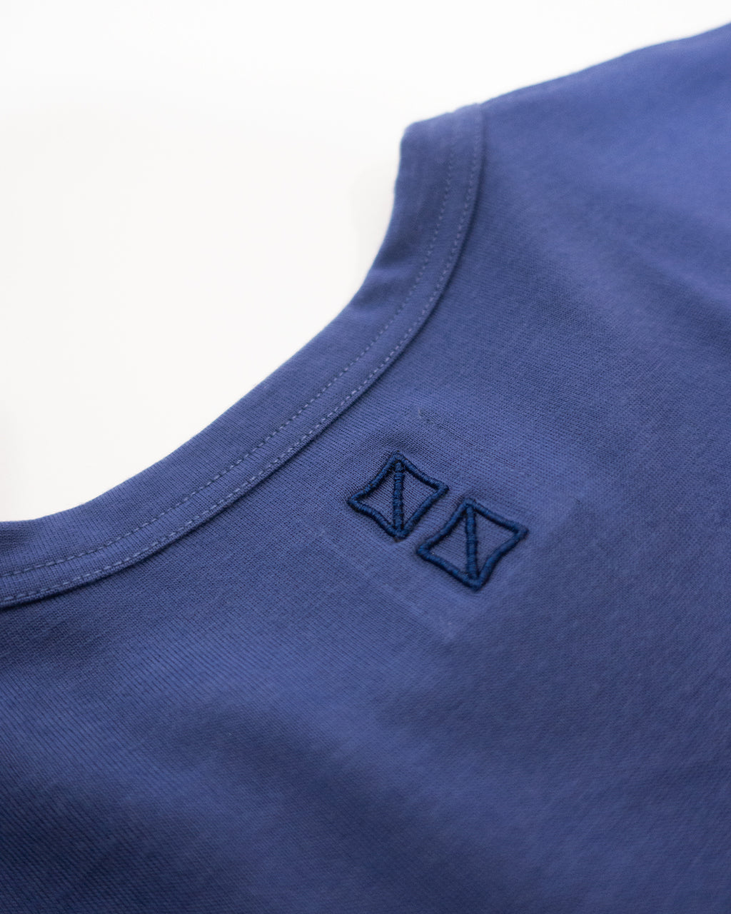 Super100s WOOL Plating Jersey S/S Logo TEE <#royal blue>
