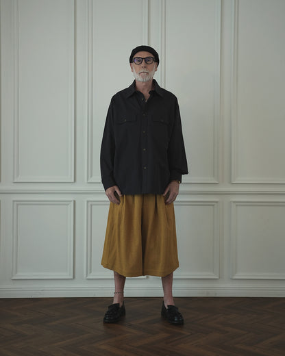 Layered Design Dress Military Shirt〈 000004-13 〉