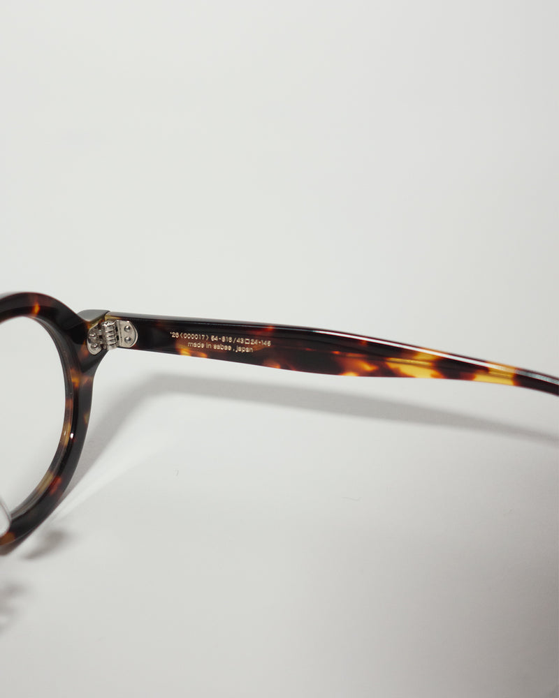 〼〼×Sabae Television Cut Modern Frame Glasses <#brown>