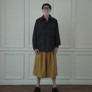 Layered Design Dress Military Shirt.