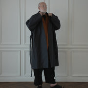 Back Flare A-Line Officer Bal Collar Coat.