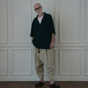 Waffle Russell V Neck 3/4 Sleeve Dolman Knit Pullover.