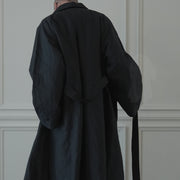 Back Flare A-Line Officer Bal Collar Coat.