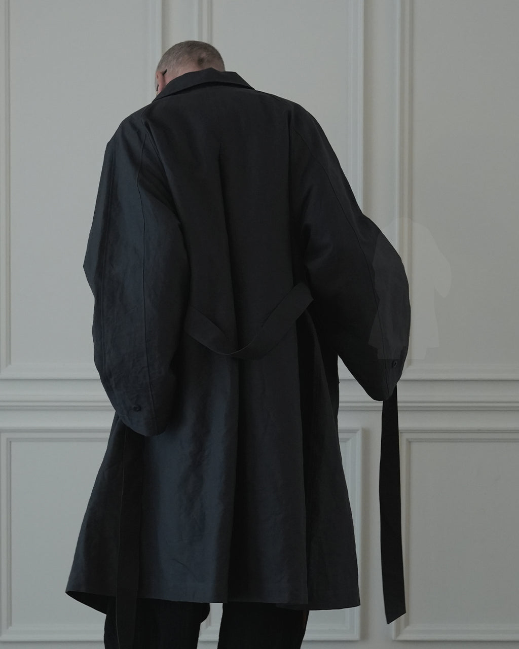 Back Flare A-Line Officer Bal Collar Coat.