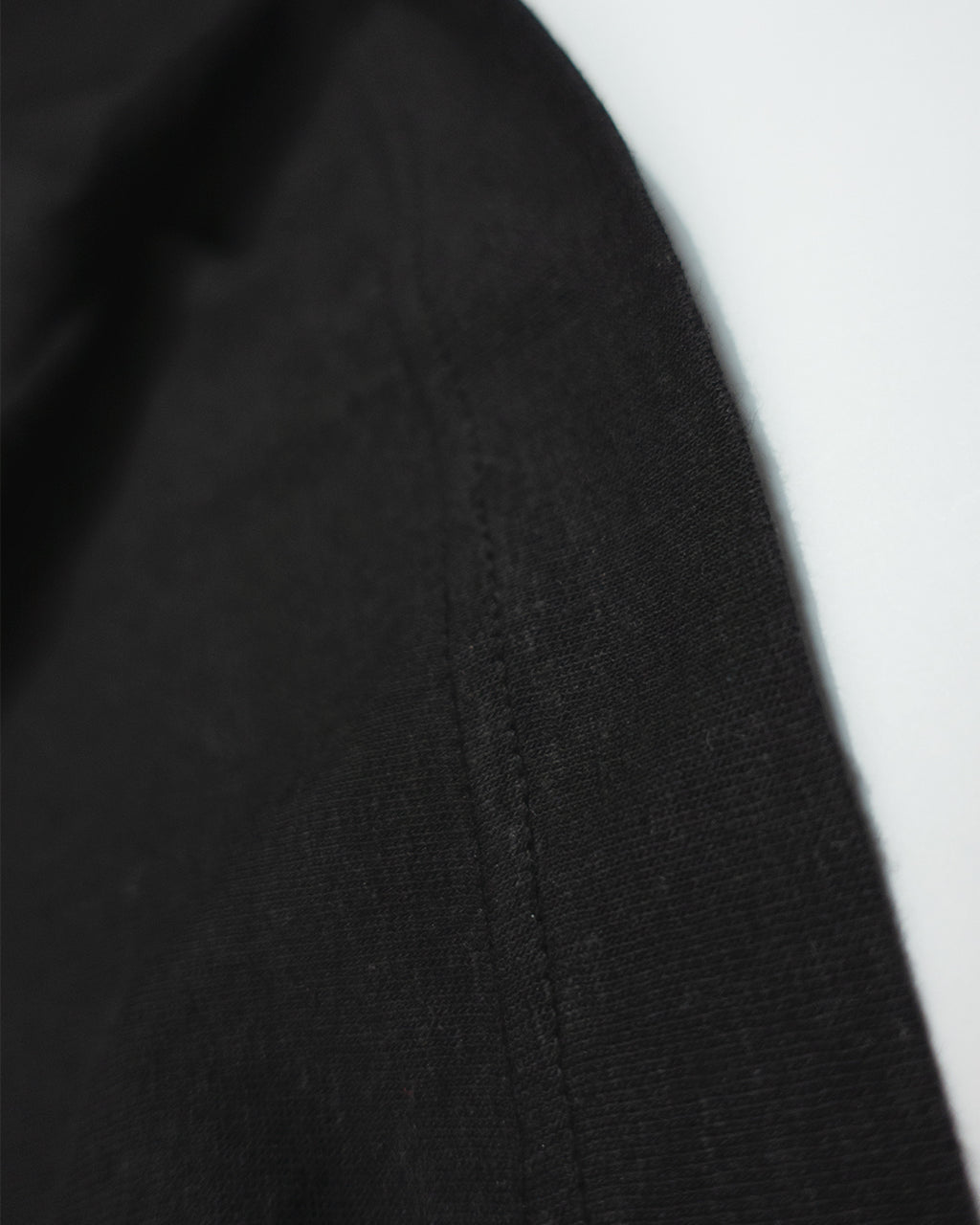 Linen Jersey Henley Neck Middle Length L/S Tee <#black>