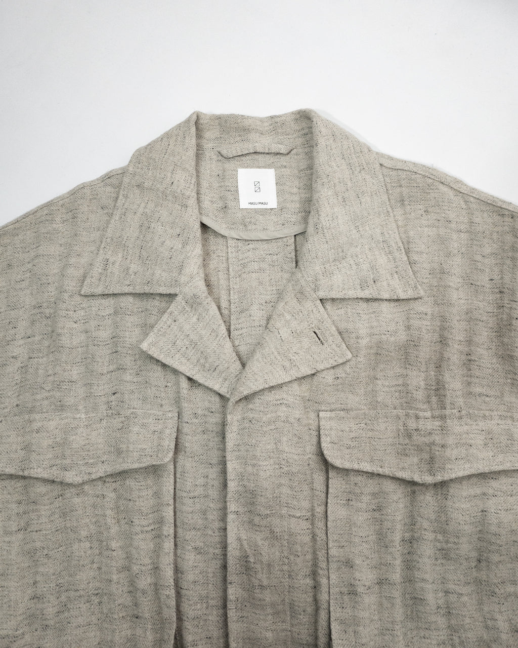 Linen Herringbone M-43 Field Jacket <#heather gray>