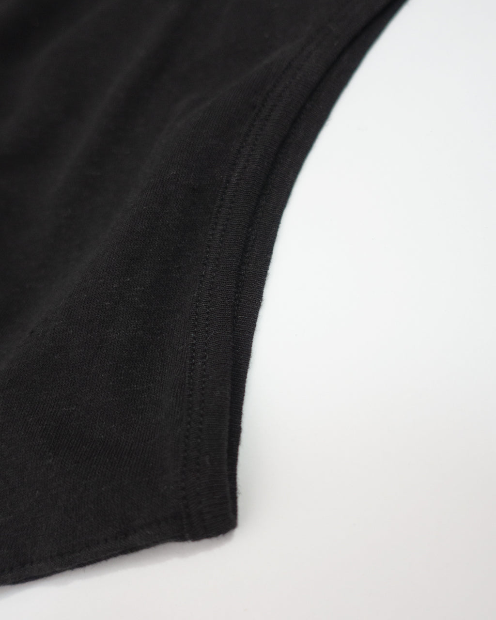 Linen Jersey Inner Layered Front Slit Tank Top <#black>