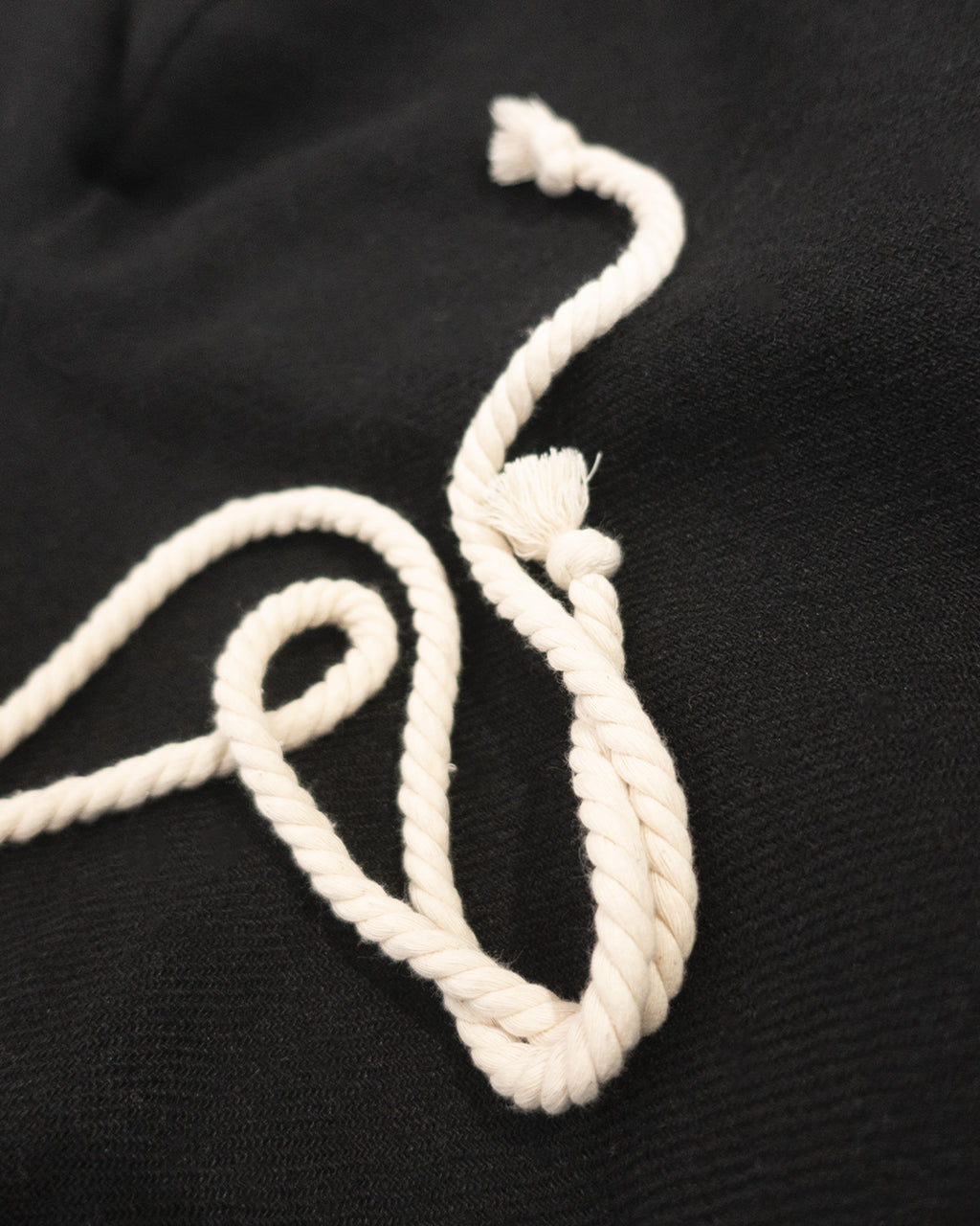 Shetland Wool Linen Rope Belt Easy Sarouel Pants <#black>