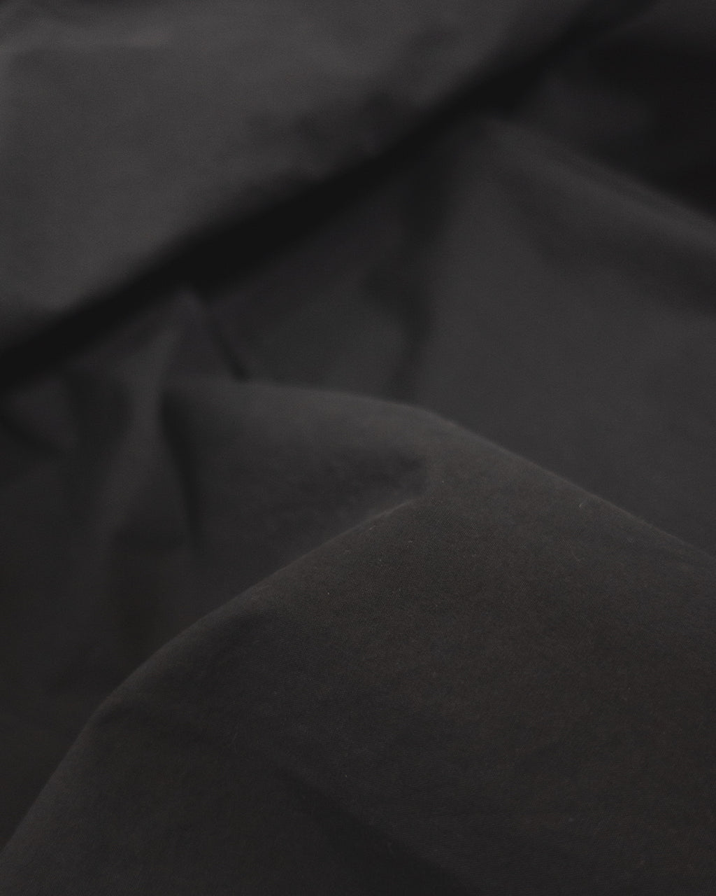 Cotton Typewriter Round Slit Long Officer Shirt <#ink black>