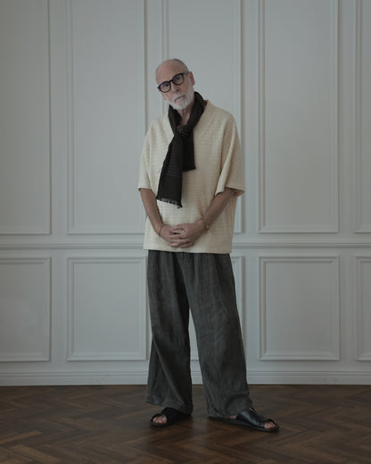 Waffle Russell V Neck 3/4 Sleeve Dolman Knit Pullover.