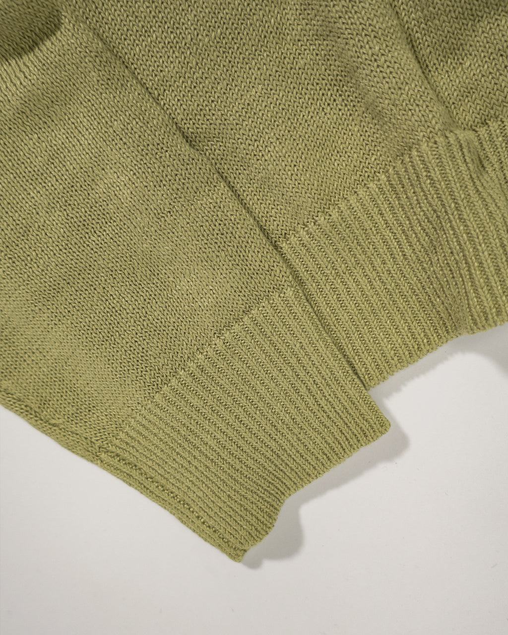 Linen Mid-Gauge Henley Neck Knit Pullover <#yellow>