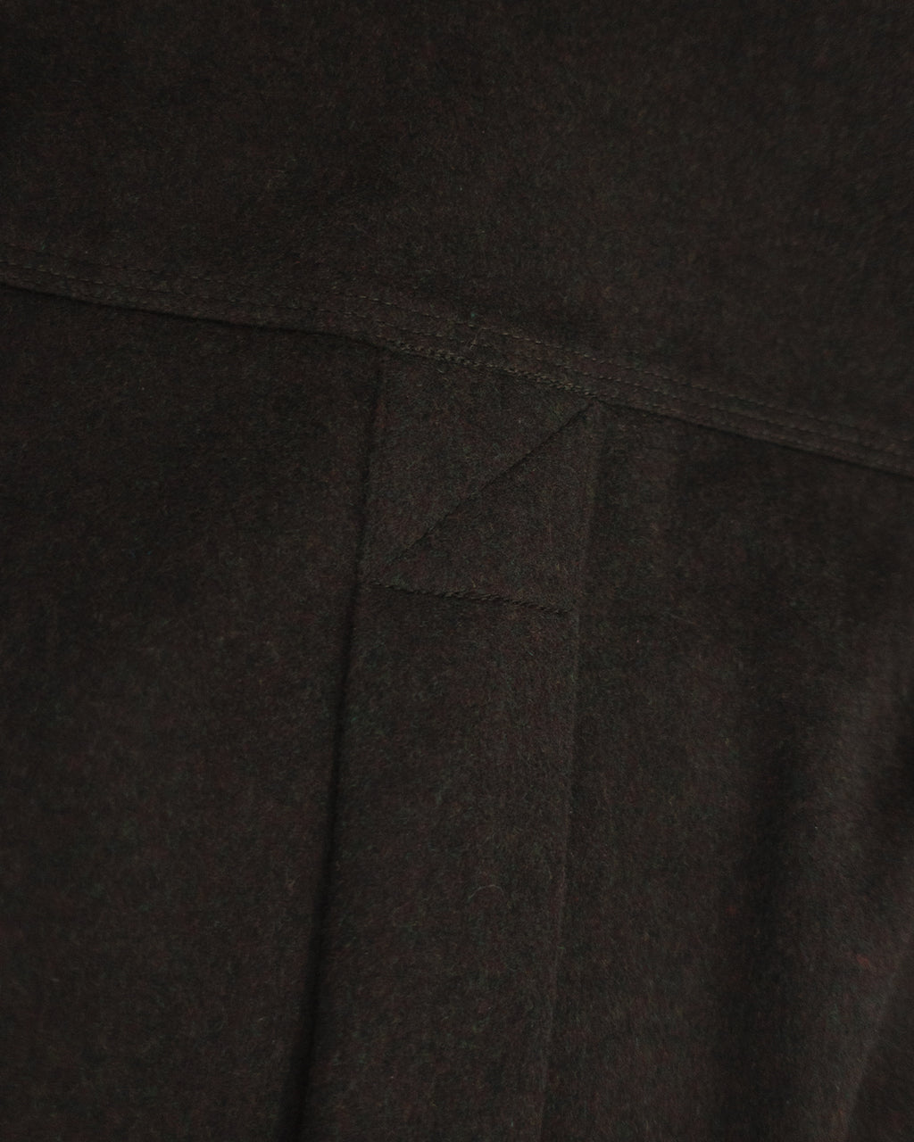 Wool Blend Heavy Flannel Wide Tuck Over Shirt <#olive>