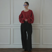 Double Hem Coin Pocket 2Tuck Wide Slacks.