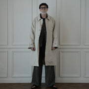 Back Flare A-Line Officer Bal Collar Coat.