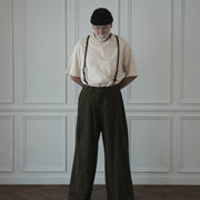 Double Hem Coin Pocket 2Tuck Wide Slacks.