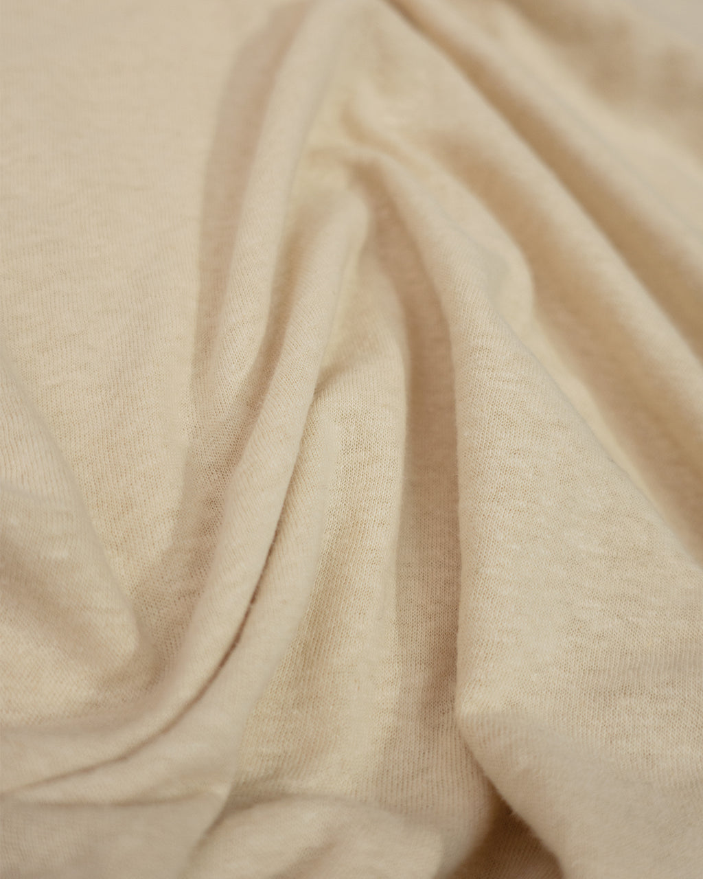 Linen Jersey Inner Layered Front Slit Tank Top <#ivory>