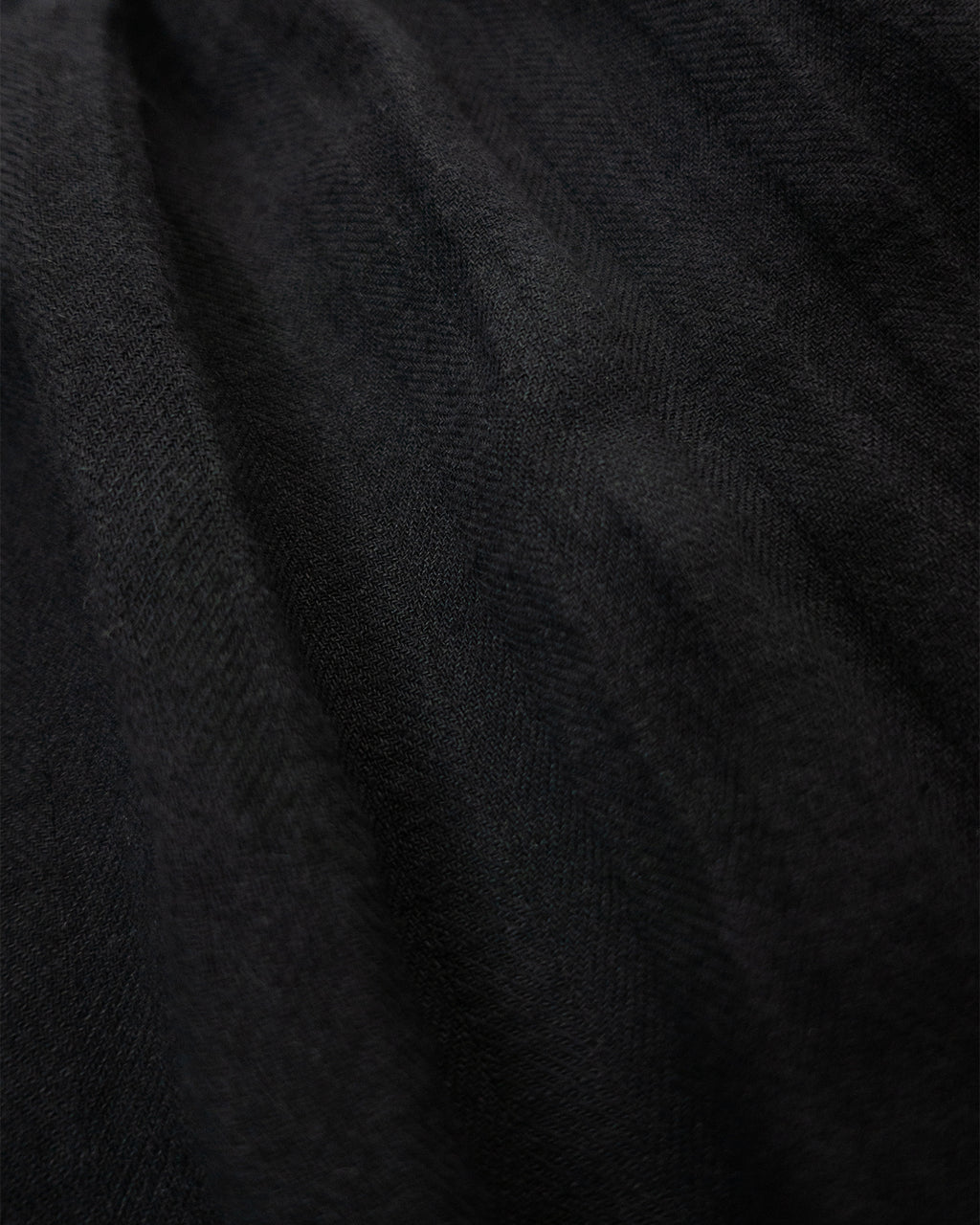 Linen Herringbone Button-Fly Easy Sarouel Pants <#black>