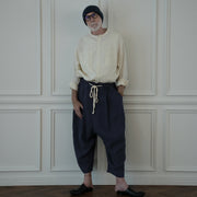Band Collar Henley Neck Like Atelier Shirt.