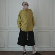 Band Collar Henley Neck Like Atelier Shirt.
