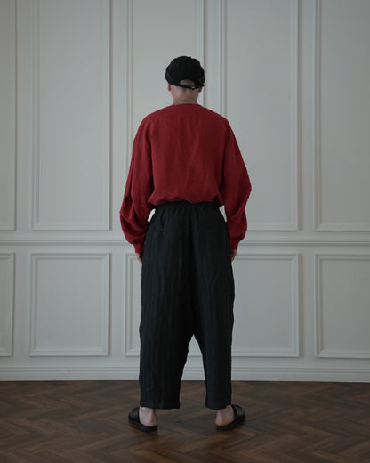 Ankle Length Easy Sarouel Pants〈 000011-14 〉