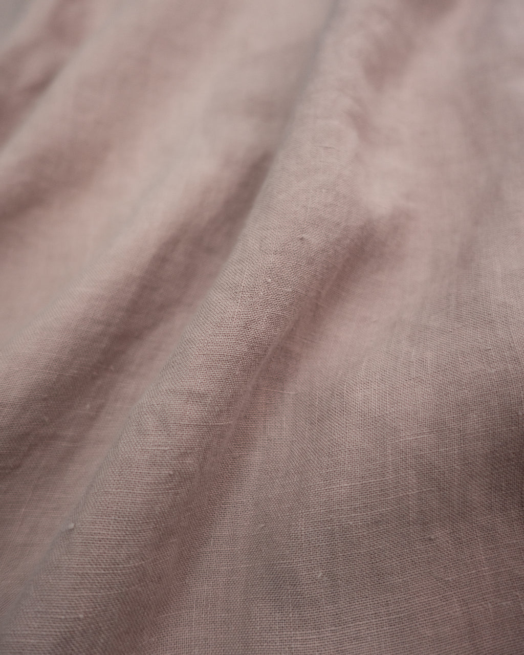Wash Linen Band Collar Henley Neck Like Half Sleeve Atelier Shirt <#smoke pink>