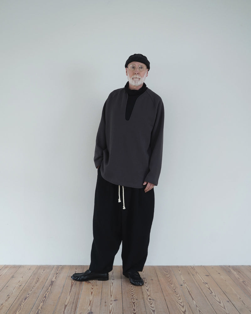 Heavy Azuma Raglan Sleeve Skipper Sweat <#charcoal>