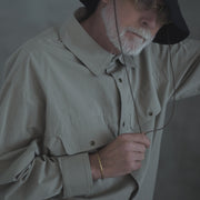 Layered Design Dress Military Shirt.