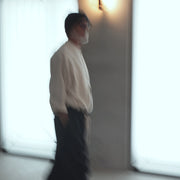 Band Collar Henley Neck Like Atelier Shirt.