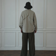 Layered Design Dress Military Shirt.