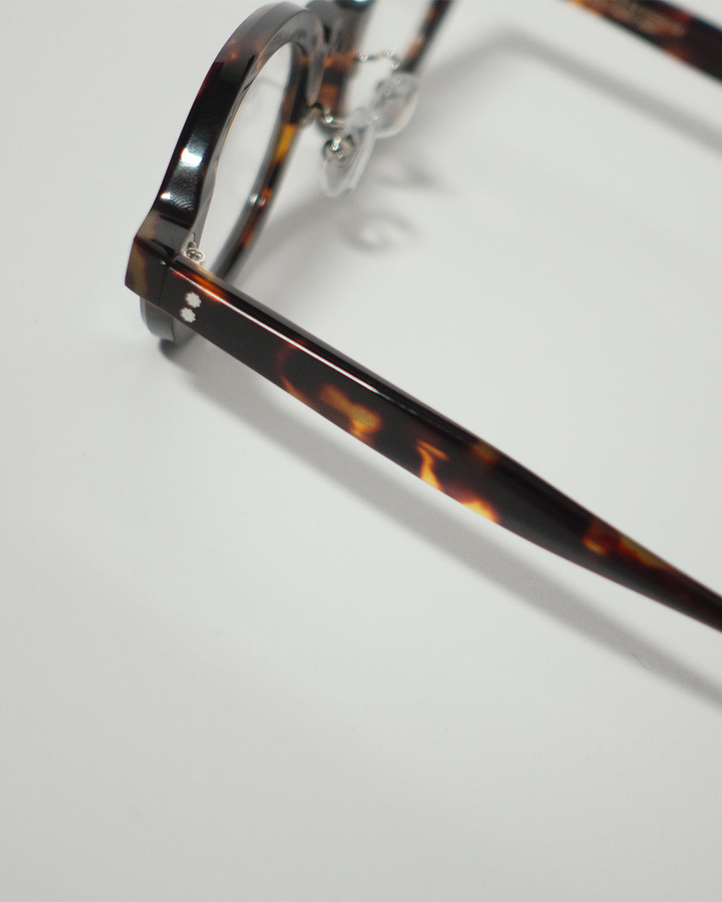 〼〼×Sabae Television Cut Modern Frame Glasses <#brown>
