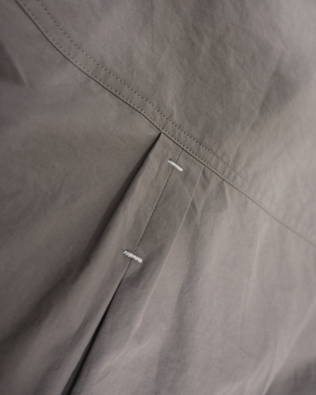 Cotton Typewriter Round Slit Long Officer Shirt <#greige>