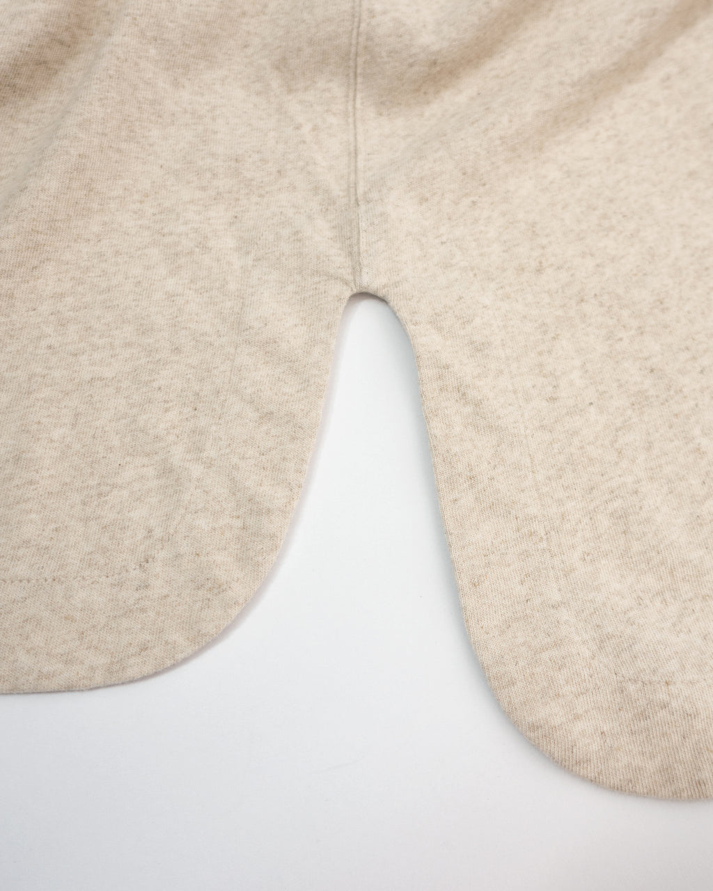 Cotton Linen Hem Round Skipper Half Sleeve Tee <#ivory>