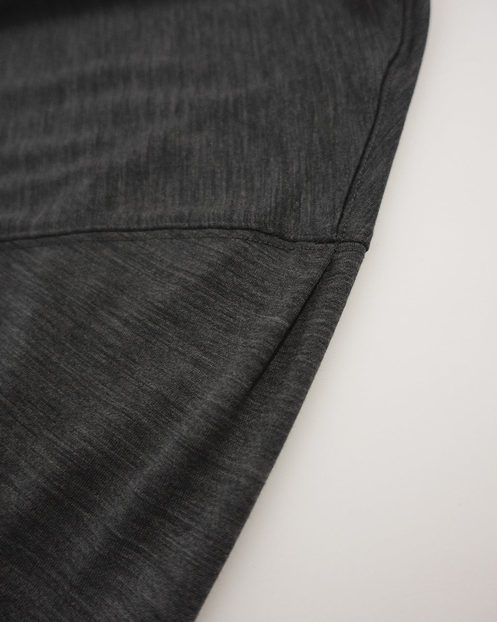 Super100s WOOL Plating Turtleneck L/S Logo TEE <#heather gray>