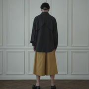 Layered Design Dress Military Shirt.