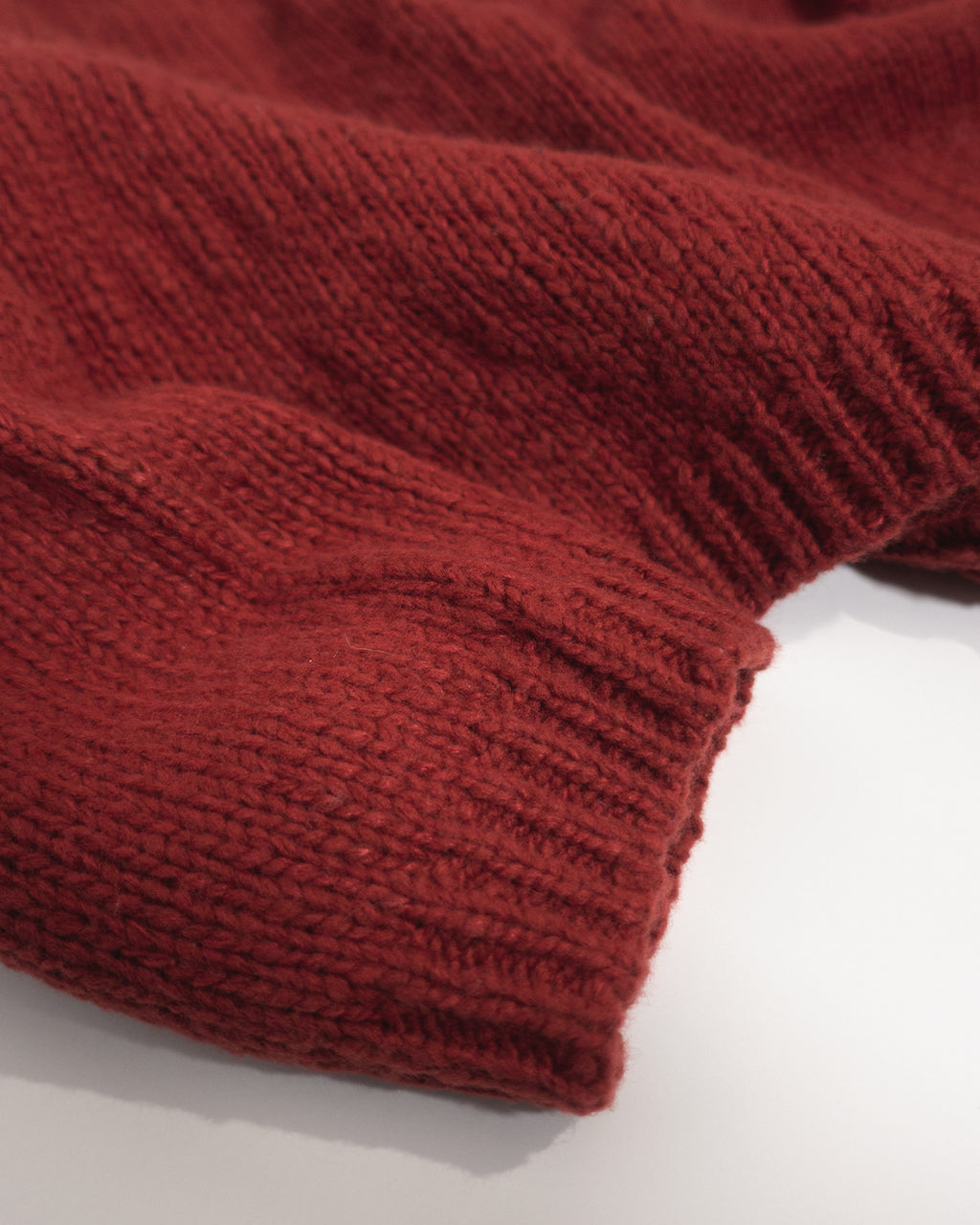 Wool Blend High Neck Hand-like Knit / Sweater <#red>