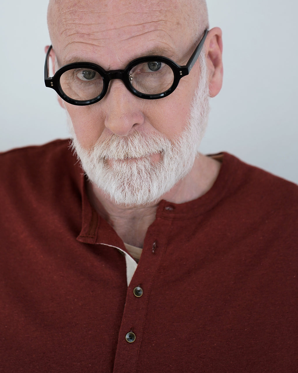 〼〼×Sabae Television Cut Modern Frame Glasses <#black>