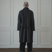 Back Flare A-Line Officer Bal Collar Coat.