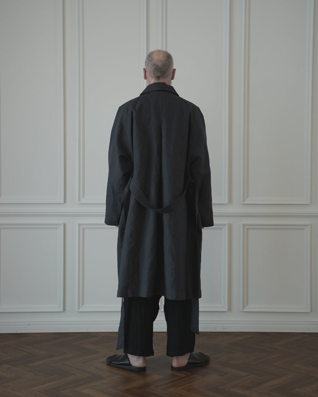 Back Flare A-Line Officer Bal Collar Coat.