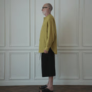 Band Collar Henley Neck Like Atelier Shirt.