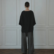 Crew Neck Half Sleeve Over Pullover.