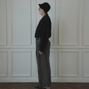 Double Hem Coin Pocket 2Tuck Wide Slacks.